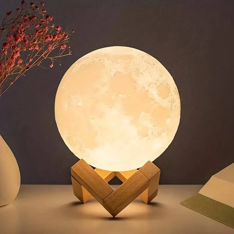 8cm DIY Galaxy Planet Lamp: Artistic Moon Night Light for Bedroom Decor