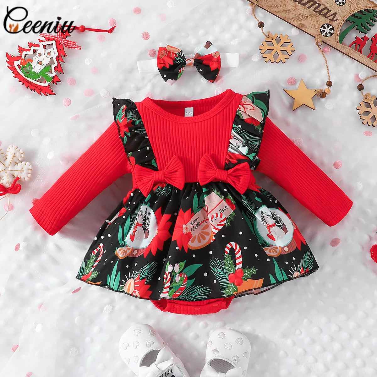 Cute Baby Girl Christmas Party Dress for Infants
