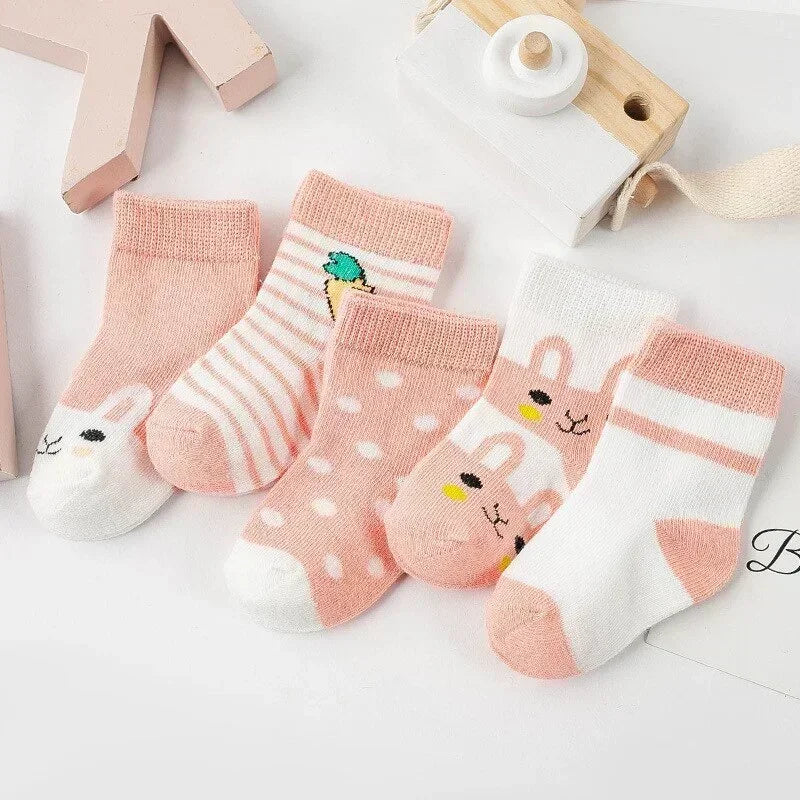 Soft Cotton Socks for Boys & Girls – 5 Pairs