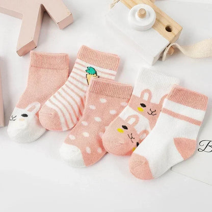 Soft Cotton Socks for Boys & Girls – 5 Pairs