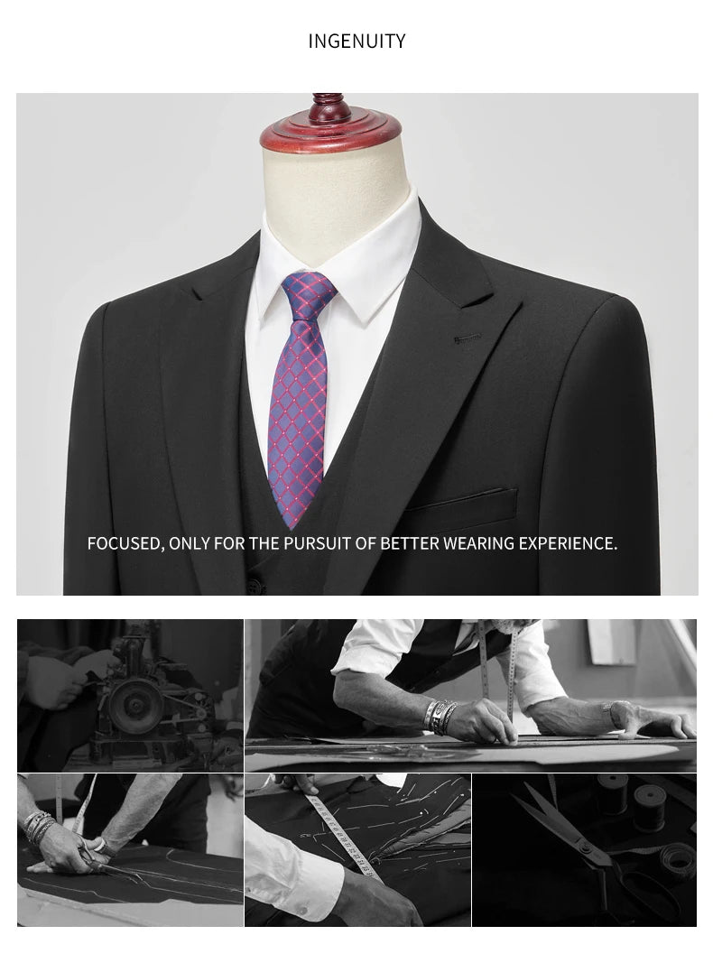 Groom & Business Wear – Italian Slim Gentleman Suit Blazer