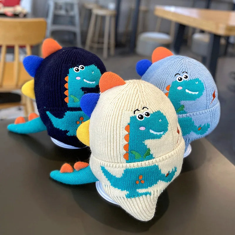 Cartoon Dinosaur Baby Hat – Winter Warm