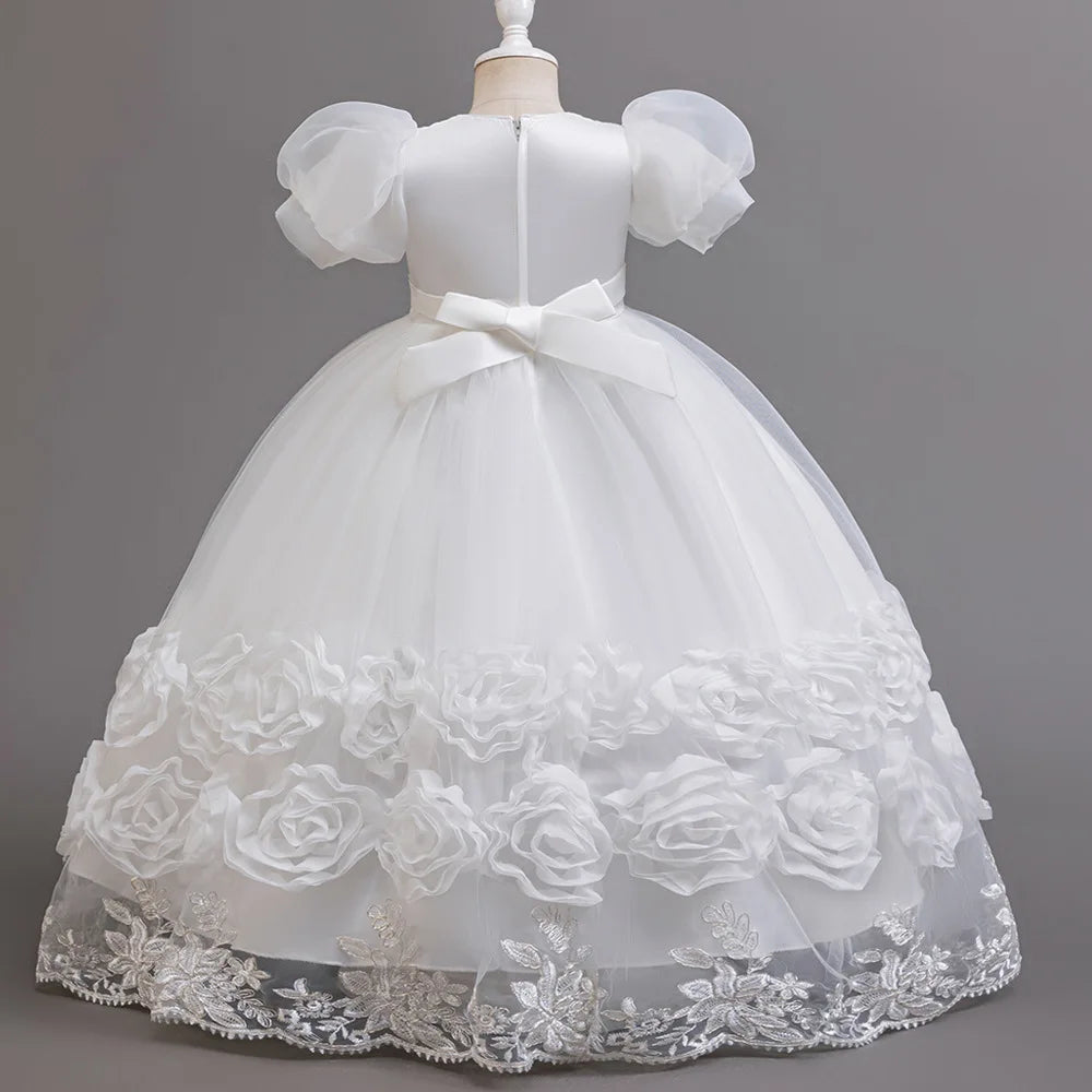 Elegant Long Sequin Dress for Girls 4–12 Years