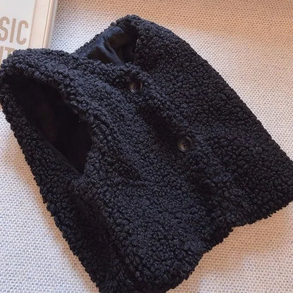 Autumn Winter Kids’ Plush Waistcoat – Soft & Cozy