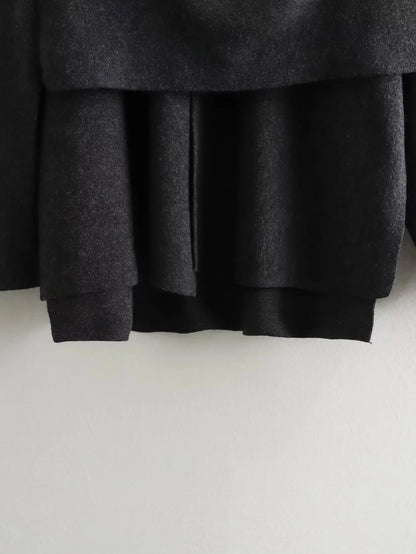 Chic & Cozy: Asymmetric Knit Scarf Coat for Women