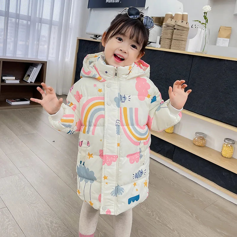 Kids’ Hooded Down Jacket – Warm & Windproof