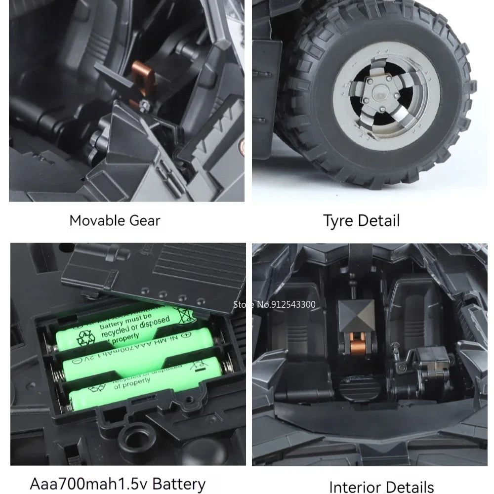 1:18 Alloy Batmobile – Sound & Light Car Model for Fans & Collectors