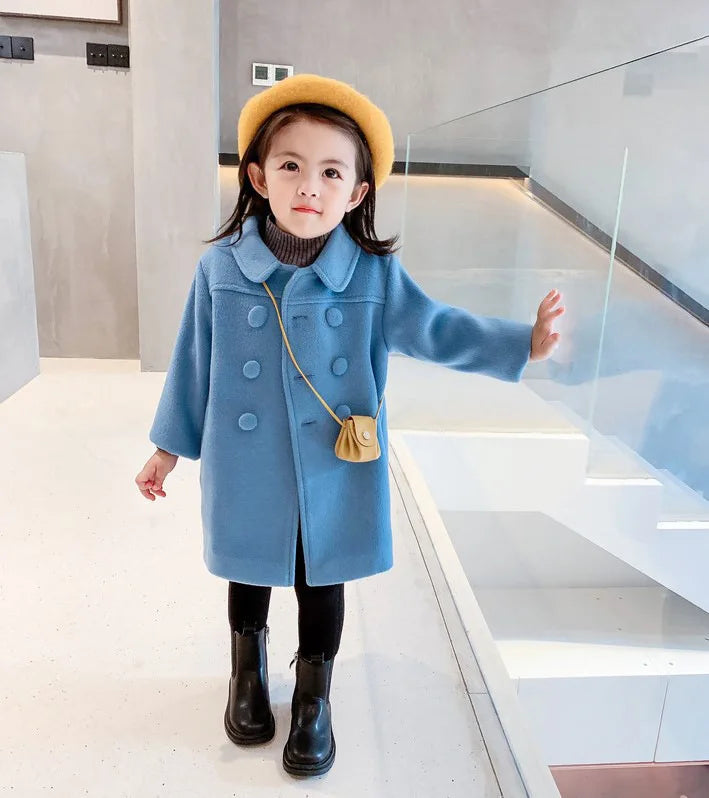 Warm Baby Girl Coat – Double-Breasted Winter Fashion