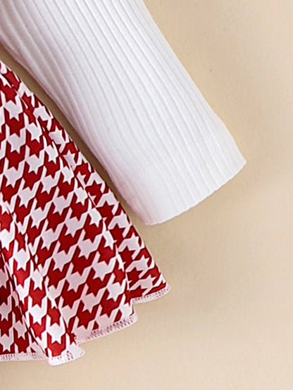 Sweet Baby Girl Fall Outfit 2Pcs Set