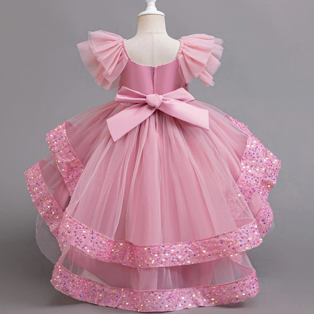 Girls’ Green Sequined Party Dress – 3 to 10 Years