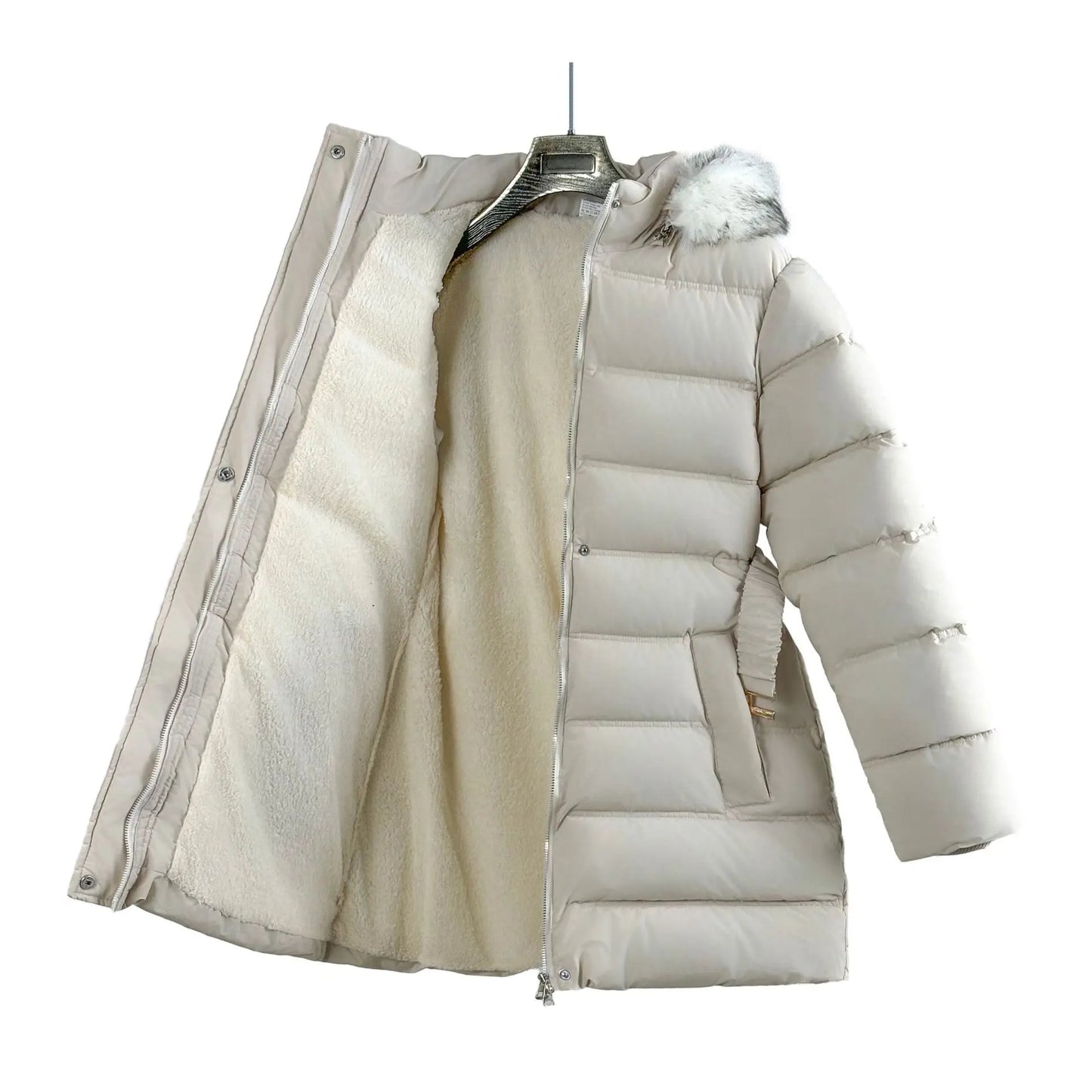 Girls’ Hooded Winter Jacket – Long Style, Warm & Fashionable