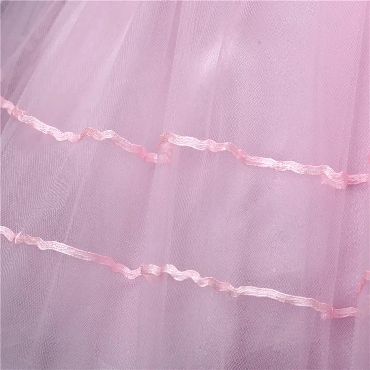 Elegant Mesh Skirt Dress for Girls – Wedding & Party