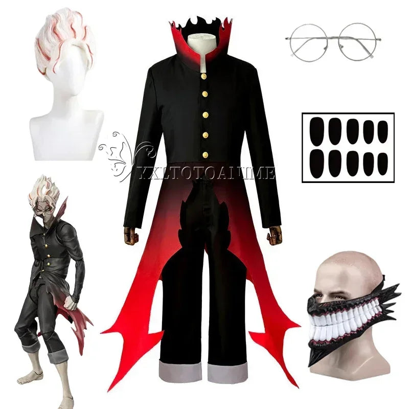 Ken Takakura Halloween Cosplay – Dandadan Party Anime Costume with Wig