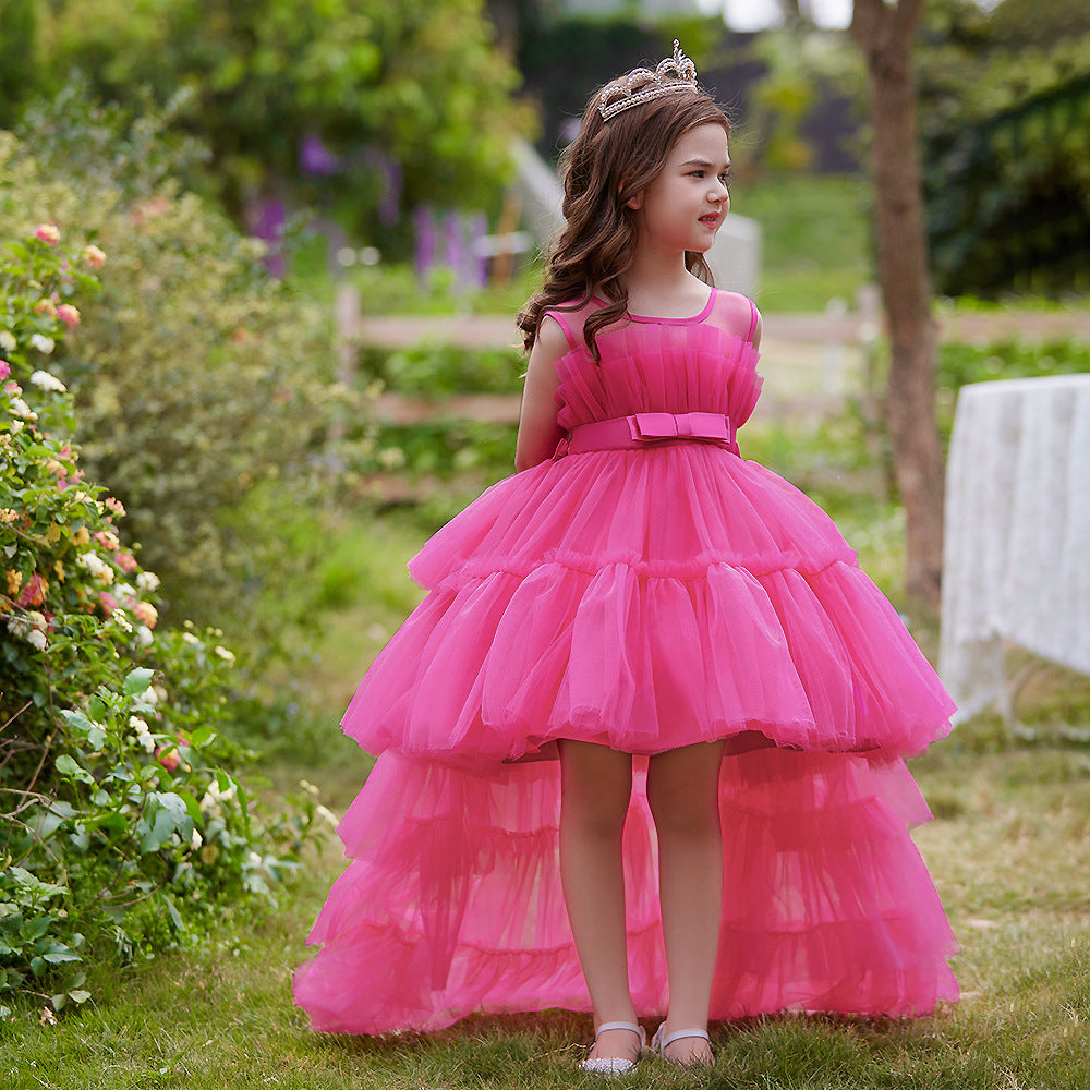 Elegant Girls Party Dress – Trailing Evening Gown