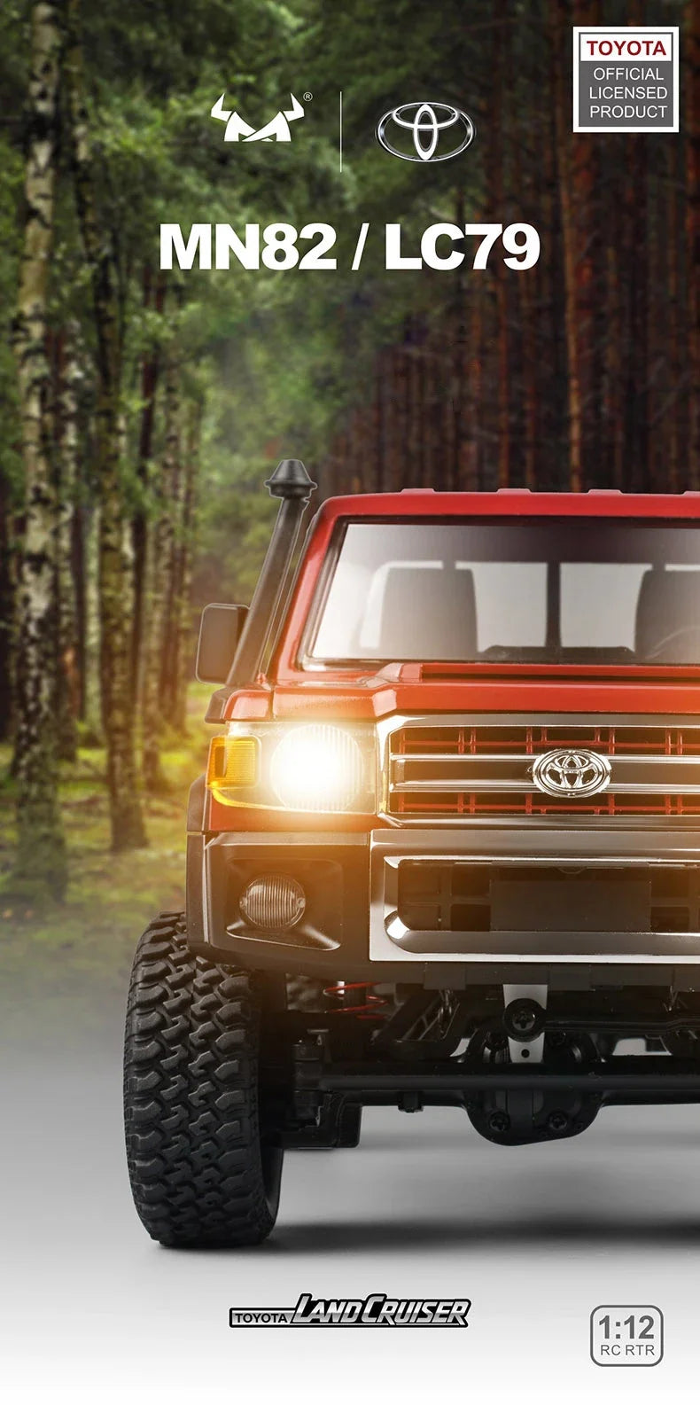 RC Pickup Truck MN82 – 1/12 Scale 4WD Off-Road Toy Car