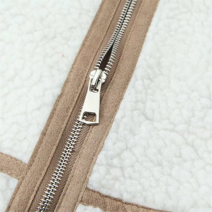 Women's Warm Long Sleeve Jacket with Zipper Pockets