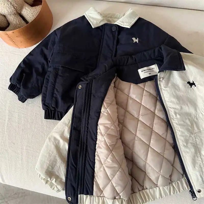 Winter Jacket for Boys & Girls – Warm Cartoon Style
