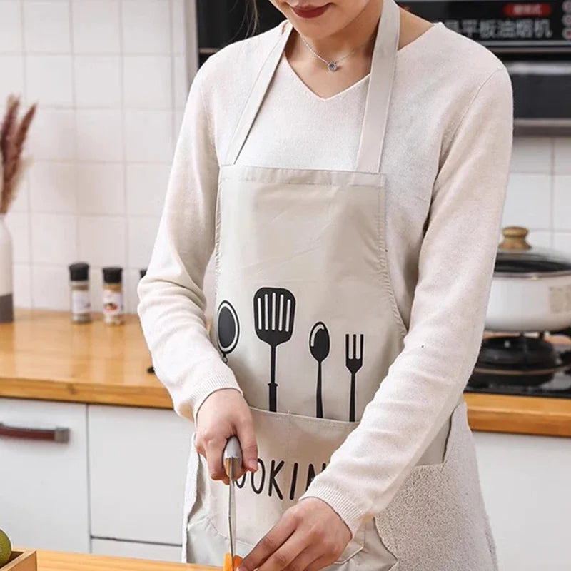 2024 Waterproof & Oil-Proof Kitchen Apron – Unisex Cooking & Baking Essential