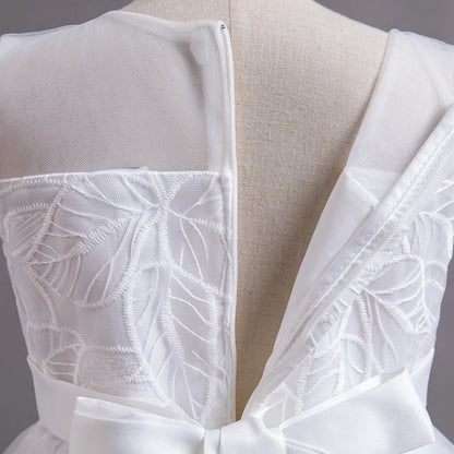 Girls Elegant Lace Wedding & Party Princess Dress