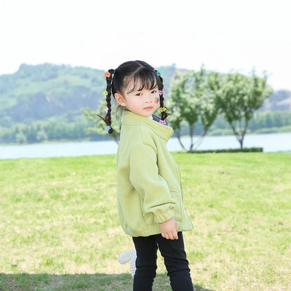 Children’s Thick Fleece Jacket – Zippered Casual Coat
