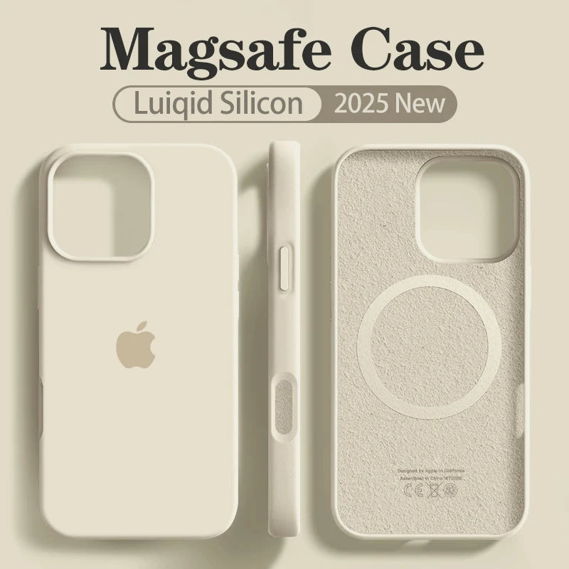 Original MagSafe Magnetic Liquid Silicone Soft Case for Apple - Premium Protection & Seamless Charging