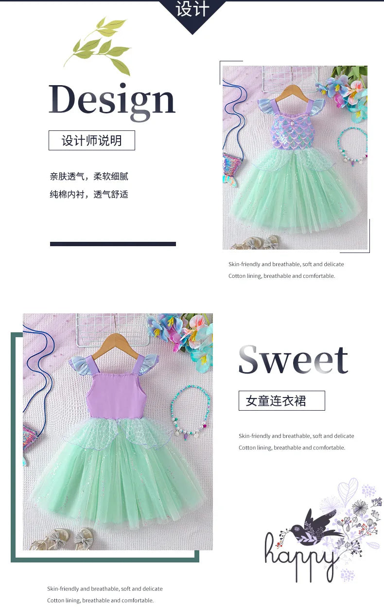 Princess Sequin Dress – Baby Girl Summer Fantasy