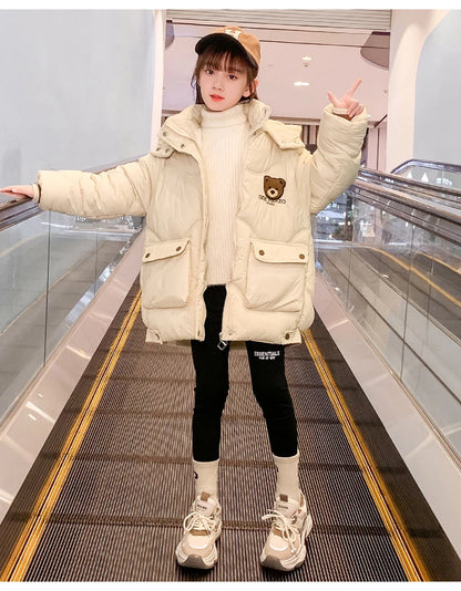Girls’ Zipper Parka – Warm & Stylish Outerwear