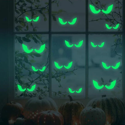 Glow-in-the-Dark Halloween Wall Decals: Spooky Eyes for Your Party!