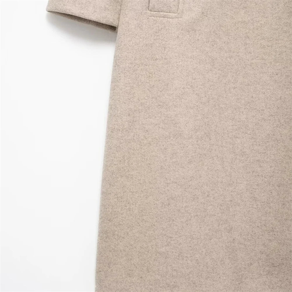 Autumn Chic Double-Breasted Lapel Coat