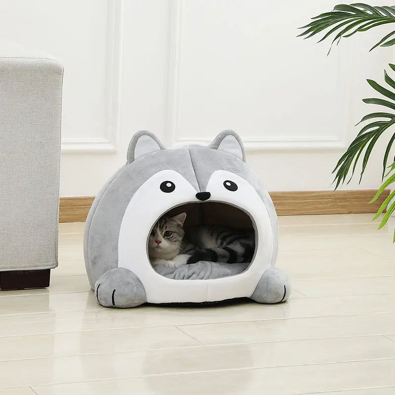 Cozy Cat Bed & Pet House – Soft Lounger for Kittens & Puppies