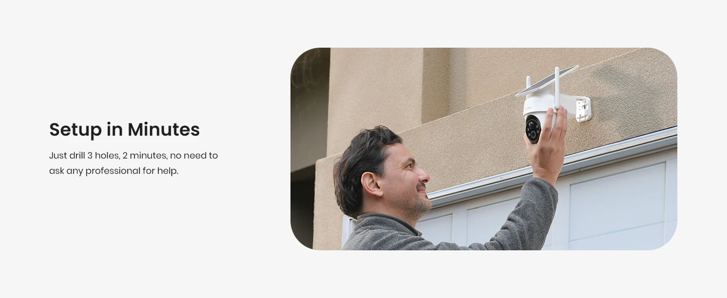 Solar 3MP 360° PTZ WiFi Camera Set | 4 Cams + Base | Smart Surveillance