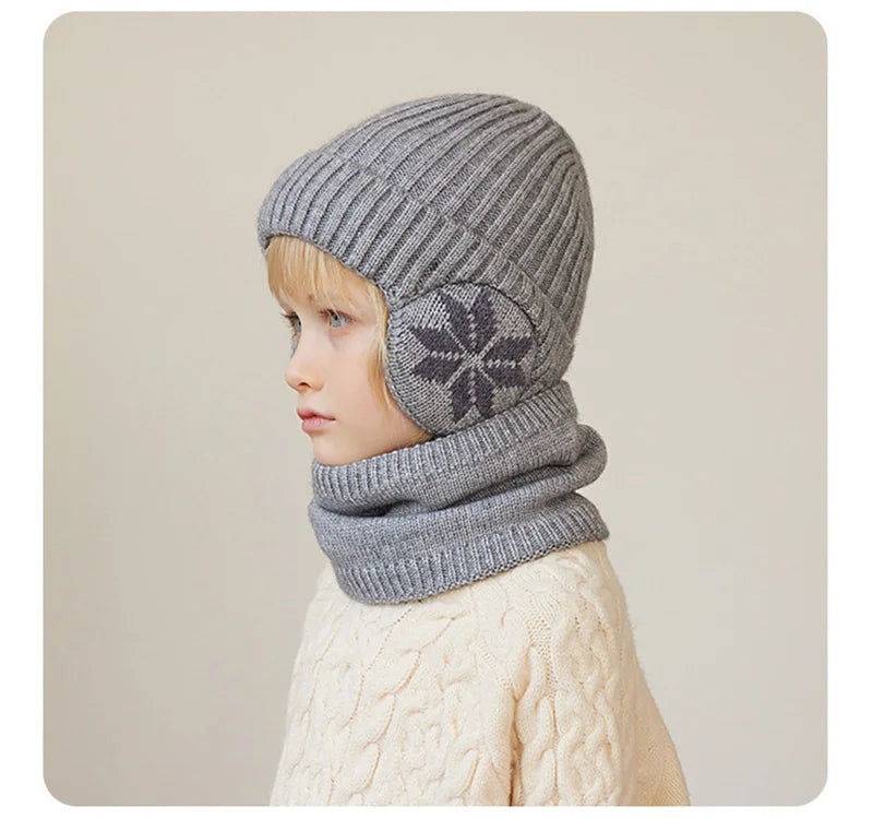 Fleece Lined Winter Hat & Scarf for Children