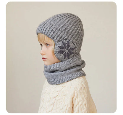 Fleece Lined Winter Hat & Scarf for Children