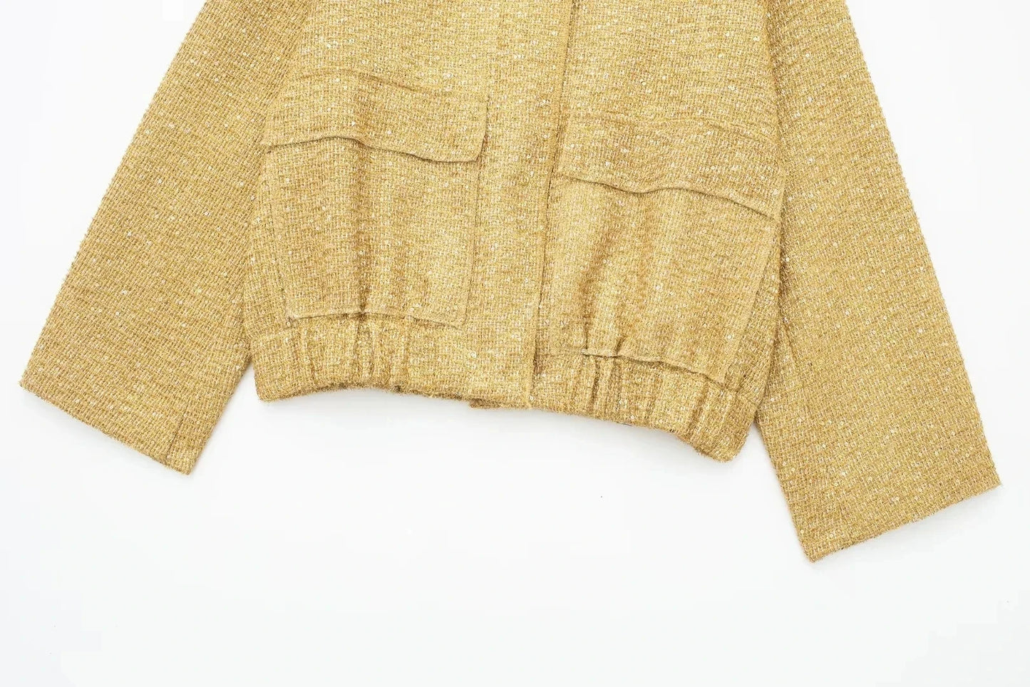 Golden Glam: Y2K Sequin Jacket for Autumn & Winter