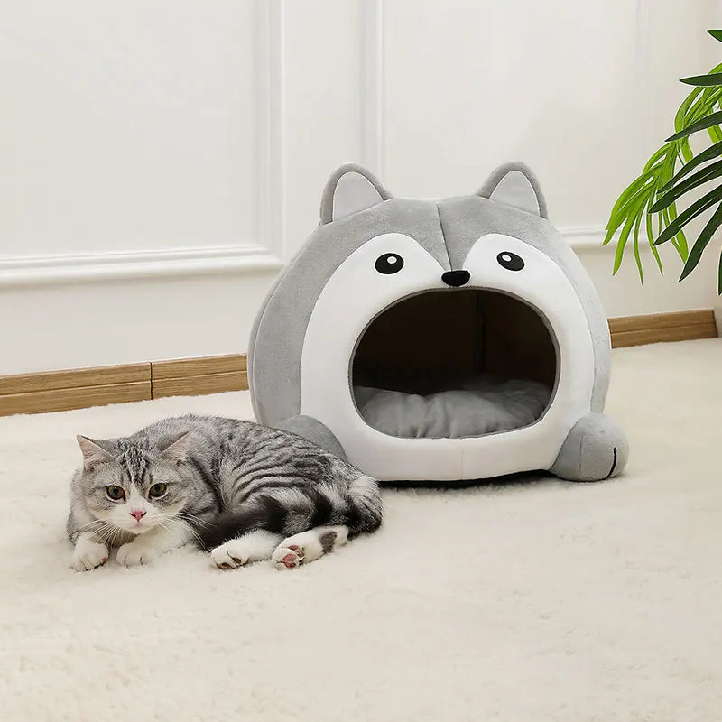 Cozy Cat Bed & Pet House – Soft Lounger for Kittens & Puppies