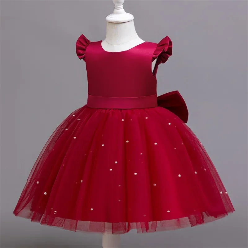 Elegant Kids Dress with Big Bow – Special Occasions