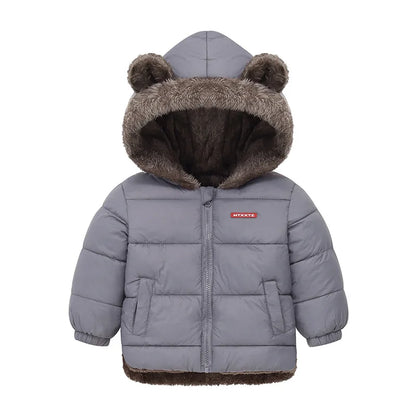 Warm Baby Coat – Padded Cotton Jacket with Hood (Unisex)
