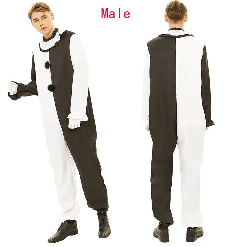 Unisex Terrifier Cosplay Costume – Killer Clown Jumpsuit for Halloween