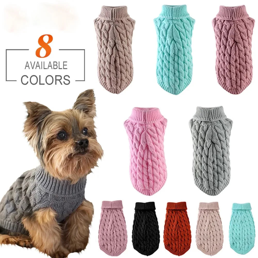 Cozy Pet Sweater – Warm Knitted Clothes for Dogs & Small Pets