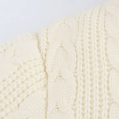 Cozy High Collar Knitted Cotton Jacket