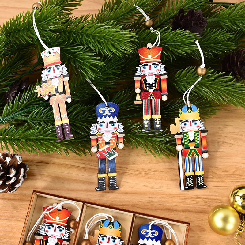 Christmas Nutcracker Soldier Wooden Pendant - Holiday Tree Ornament & 2025 New Year Gift