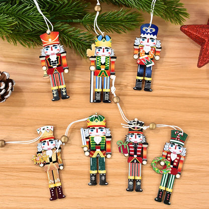 Christmas Nutcracker Soldier Wooden Pendant - Holiday Tree Ornament & 2025 New Year Gift