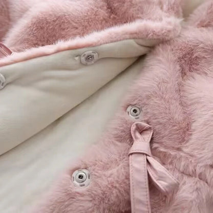 Warm Girls’ Jacket – Long Sleeve Plush Outerwear