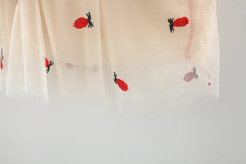 Baby Girl Short Sleeve Mesh Princess Dress