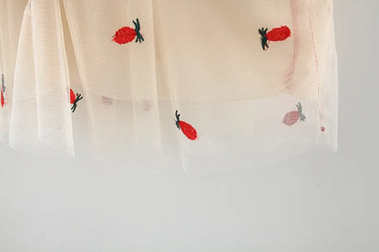 Baby Girl Short Sleeve Mesh Princess Dress