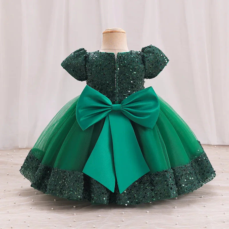 Toddler Princess Dress – Short Sleeve, Sparkly & Fluffy