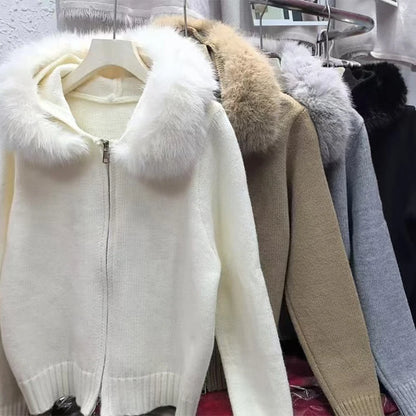 Fashionable Ladies’ Sweater Coat – 2025 Autumn New