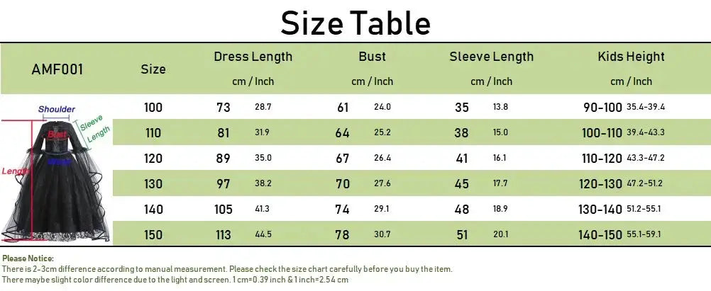 Girls Witch Dress Up Costume – Halloween Party Suit