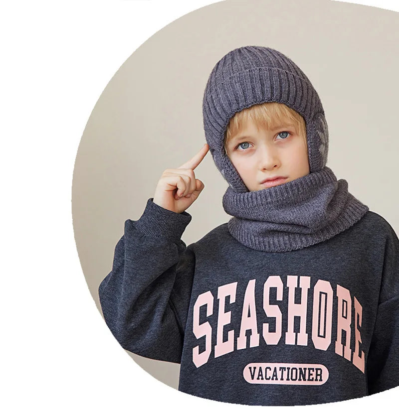 Fleece Lined Winter Hat & Scarf for Children
