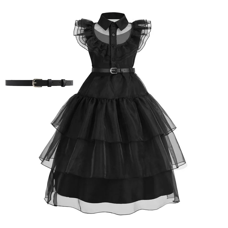 Girls' Wednesday Addams Costume: Spooky Elegance for Halloween & Beyond